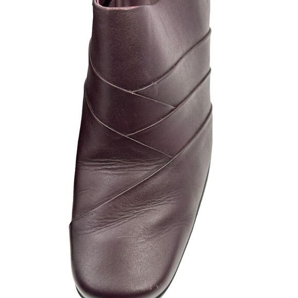 Sandler of Boston Leather Side Zippered Bootie Size 9.5 Maroon Flaw - Picture 4 of 16